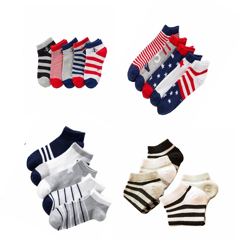 5 paia/lotto Bambini Calzini E Calzettoni Primavera e di Autunno Della Banda del Cotone di Alta Qualità di Marca studente Bambini Calzini E Calzettoni 4-12 Anni Del Bambino ragazzi Calzini E Calzettoni