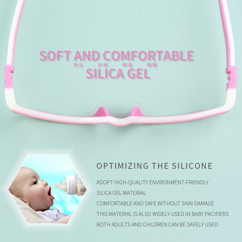 SECG óptico montura de gafas de niño TR90, gafas de sol de los niños Flexible de Protección de Niños gafas de dioptrías de goma
