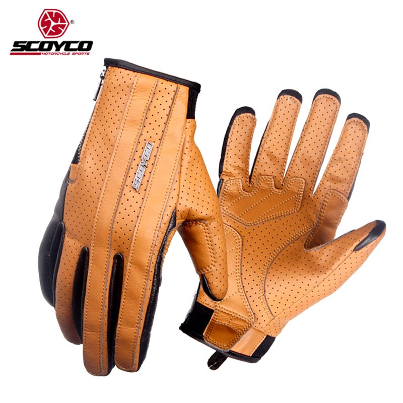 SCOYCO MC50 Motorcycle Gloves Motocross Riding Locomotive Retro Summer Breathable Touchscreen Motorbike Gloves Luvas Moto