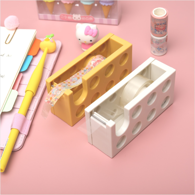 Practical Durable DIY Sticker Tape Dispenser Safe Tape Dispenser Rectangle Office Supplies