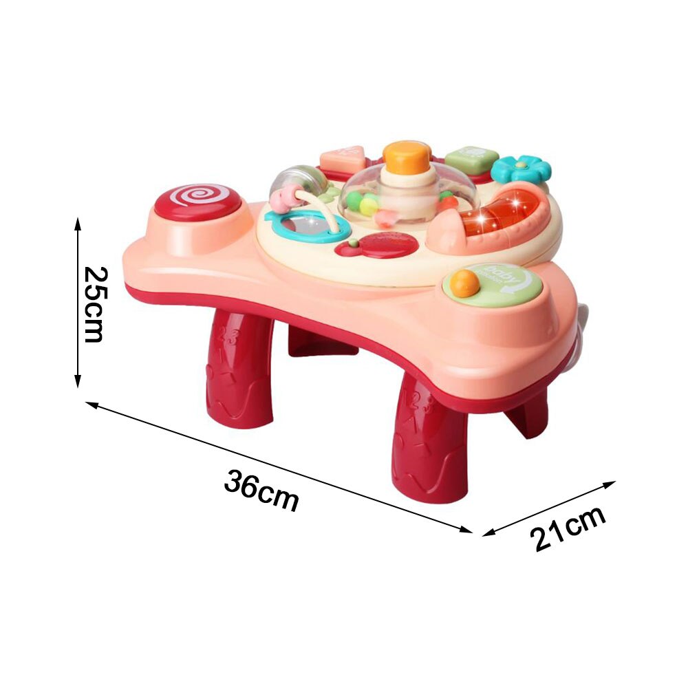 Multifunctional Musical Learning Desk Interactive Music Activity Center Game Table for Boys Lighting Sound Birthday