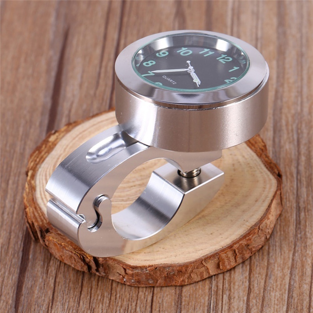 Universal impermeable motocicleta reloj con luz de noche motocicleta manillar montaje reloj Dial bicicleta manillar reloj