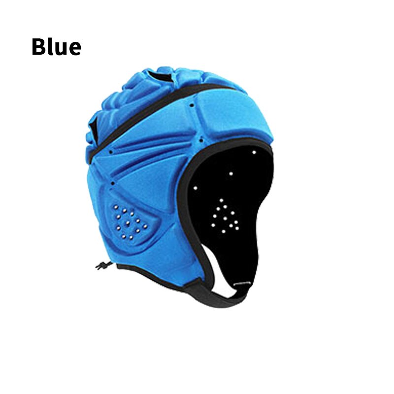 Sport Rugby Hoofdbeschermer Zachte Helm Vlag Amerikaanse Voetbal Helmen Gewatteerde Voetbal Hoofd Hoed Beschermende Hoofddeksels Crum Cap Mannen Volwassen: Blue