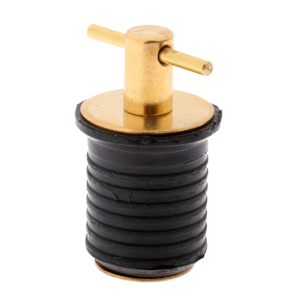 1Pcs Brass &amp; Rubber Boat Hull/Livewell/Baitwell Twist Drain Plug Turn-tite Plug