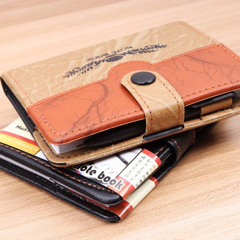 Zacht Kunstleer Notebook Mini Pocket Size 11X8 Cm Portable Business Memopad Lijnen Formaat School Briefpapier Leveringen