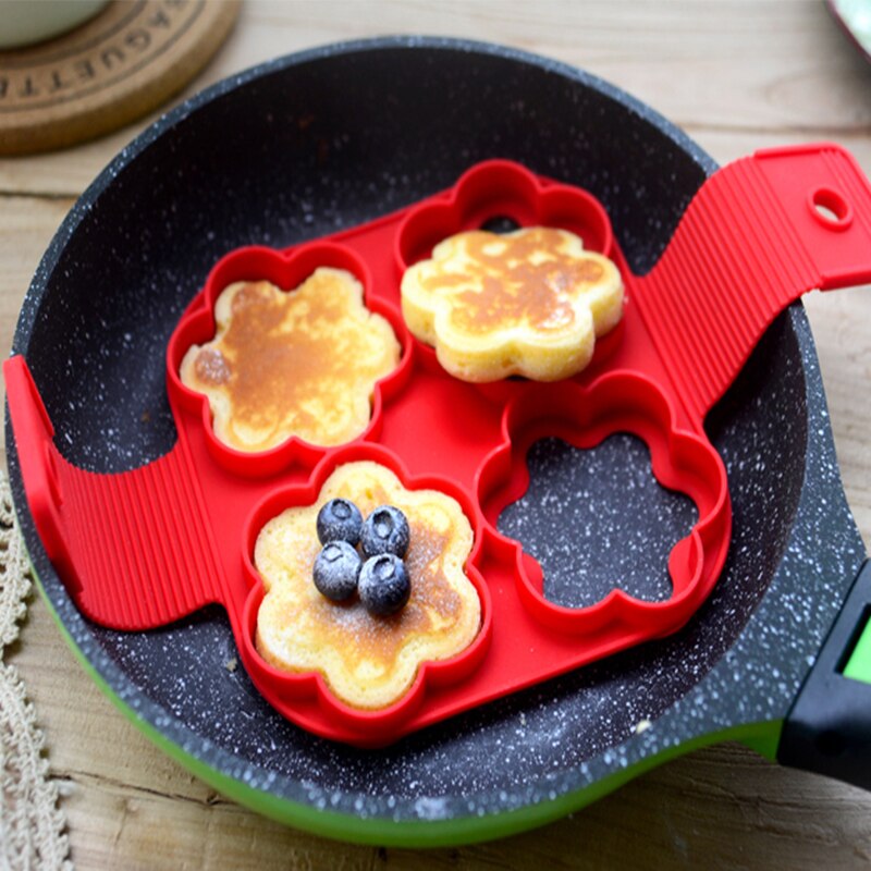 Pancake Non-stick Silicone Mold Cooking Tool Round Center Pancake Machine Egg Tool Rice Cooker Flip Egg Mold Kitchen Baking