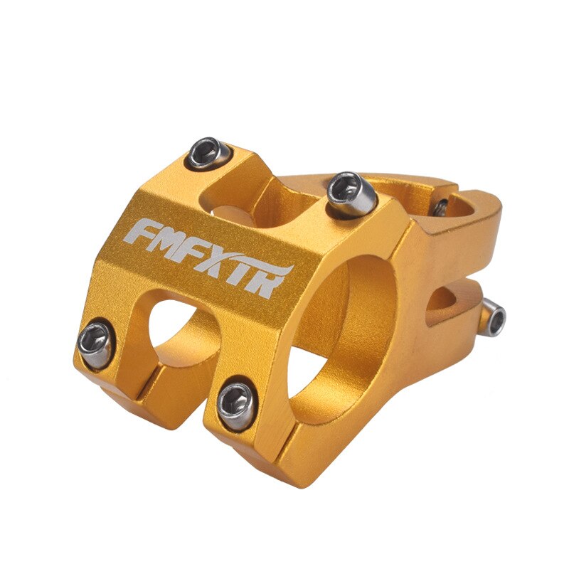 31.8mm verstelbare fietsstuurpen mountainbike stuurpen voor verlenging korte riser vast stuur fietsstuurwiel: Goud