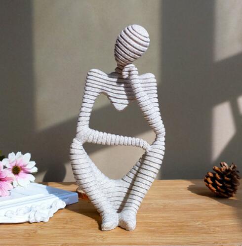 [MGT] Abstract Character Decoration North European Home Ornament Drawing Room Office Sandstone Decor statue Sculpture: 2
