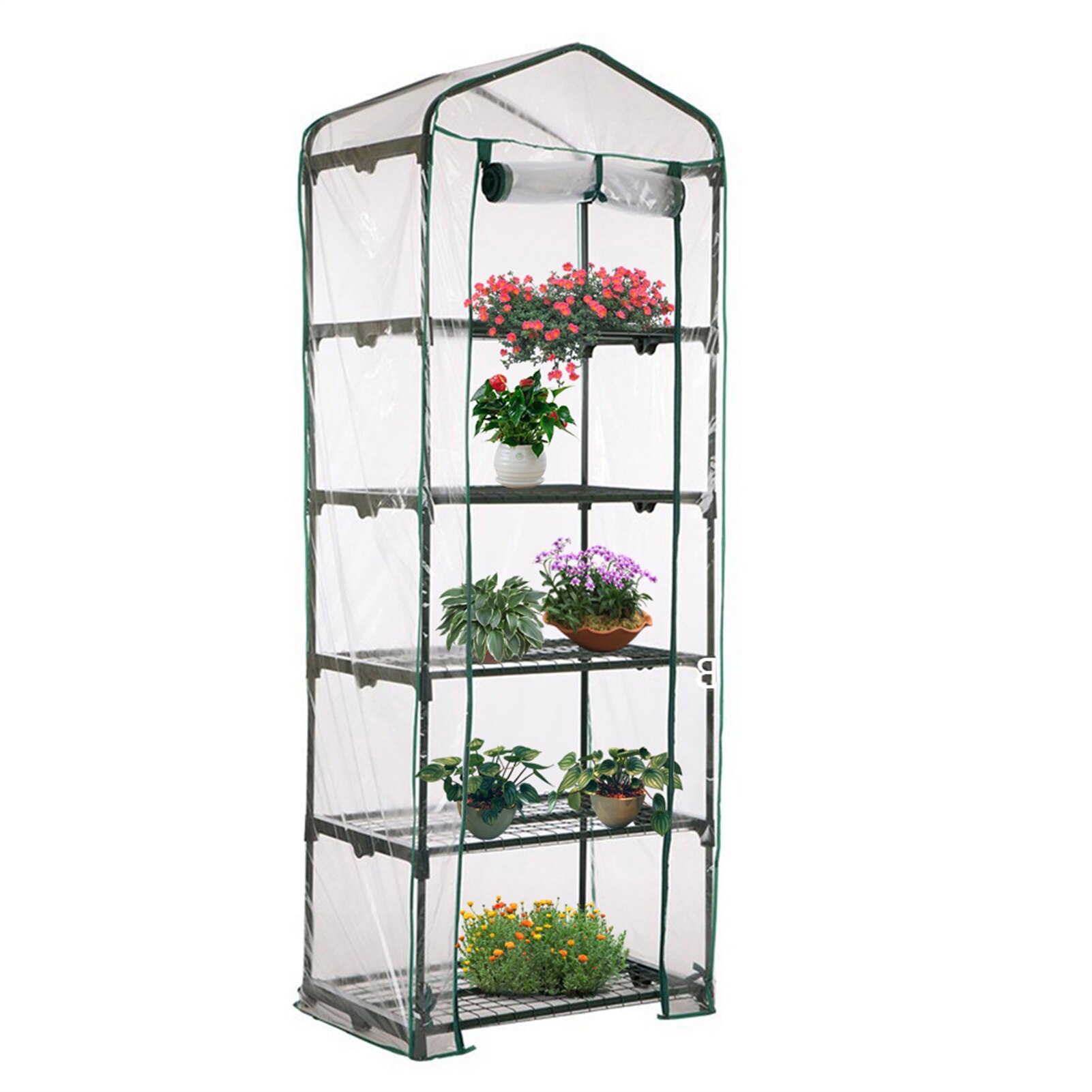 Cubierta protectora para plantas, Mini invernadero de PVC, para jardín, Conservatorio, hogar, cobertizo, no incluye Marco de hierro