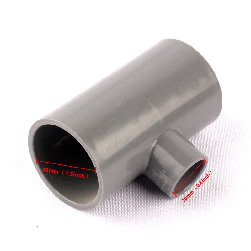 40mm To 20mm Water Supply Pipe PVC Reducing Tee Advanced Garden Plant Irrigation Water Pipe Fittings