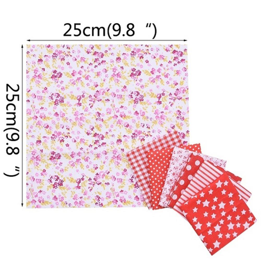 Tela práctica de algodón 25 x 25cm , accesorios hechos a mano, costura de ropa de muñeca, tela de algodón impresa, 7 piezas/juego