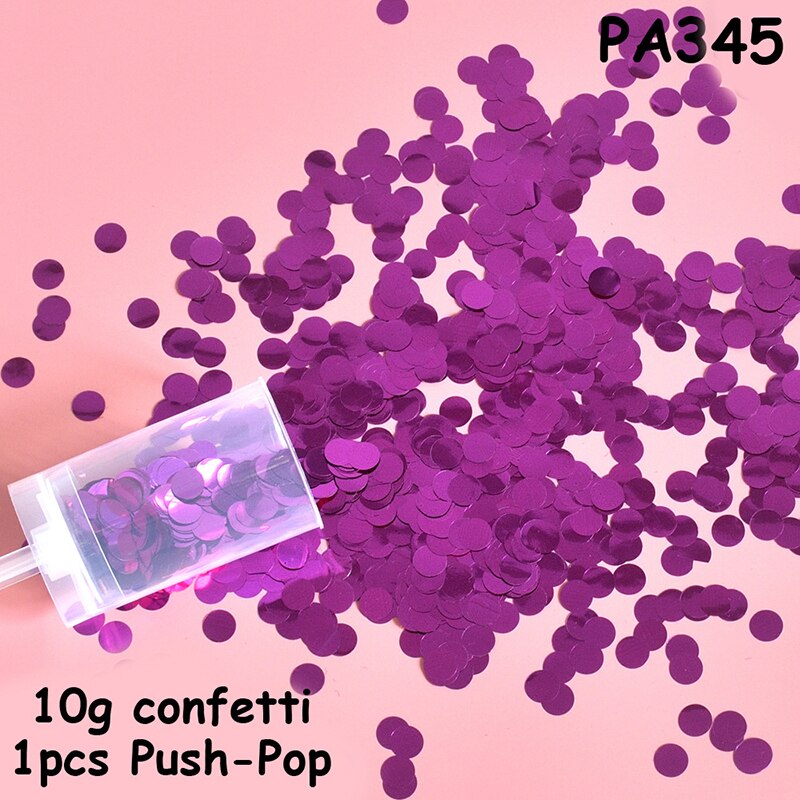 1Set Push Pop Party Confetti Poppers for Wedding Happy Birthday Flower Mini Round Confetti Gender Reveal Party Decoration
