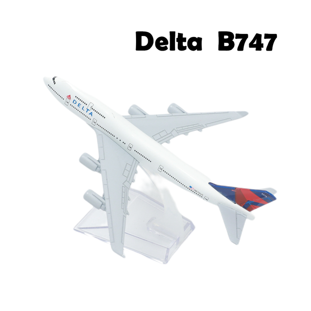 Scala Fedex Cargo Airplane lega Diecast Model 15cm World Aviation da collezione Souvenir giocattoli in miniatura per ragazzi: Delta B747