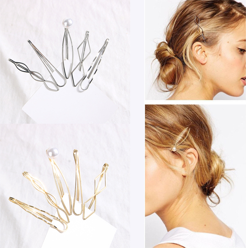 6 stk/sæt sorte hårklemmer bølgede hårnåle metal hårspænder usynlig bb klips bølget hårspænde hårklemme hårklemmer tilbehør