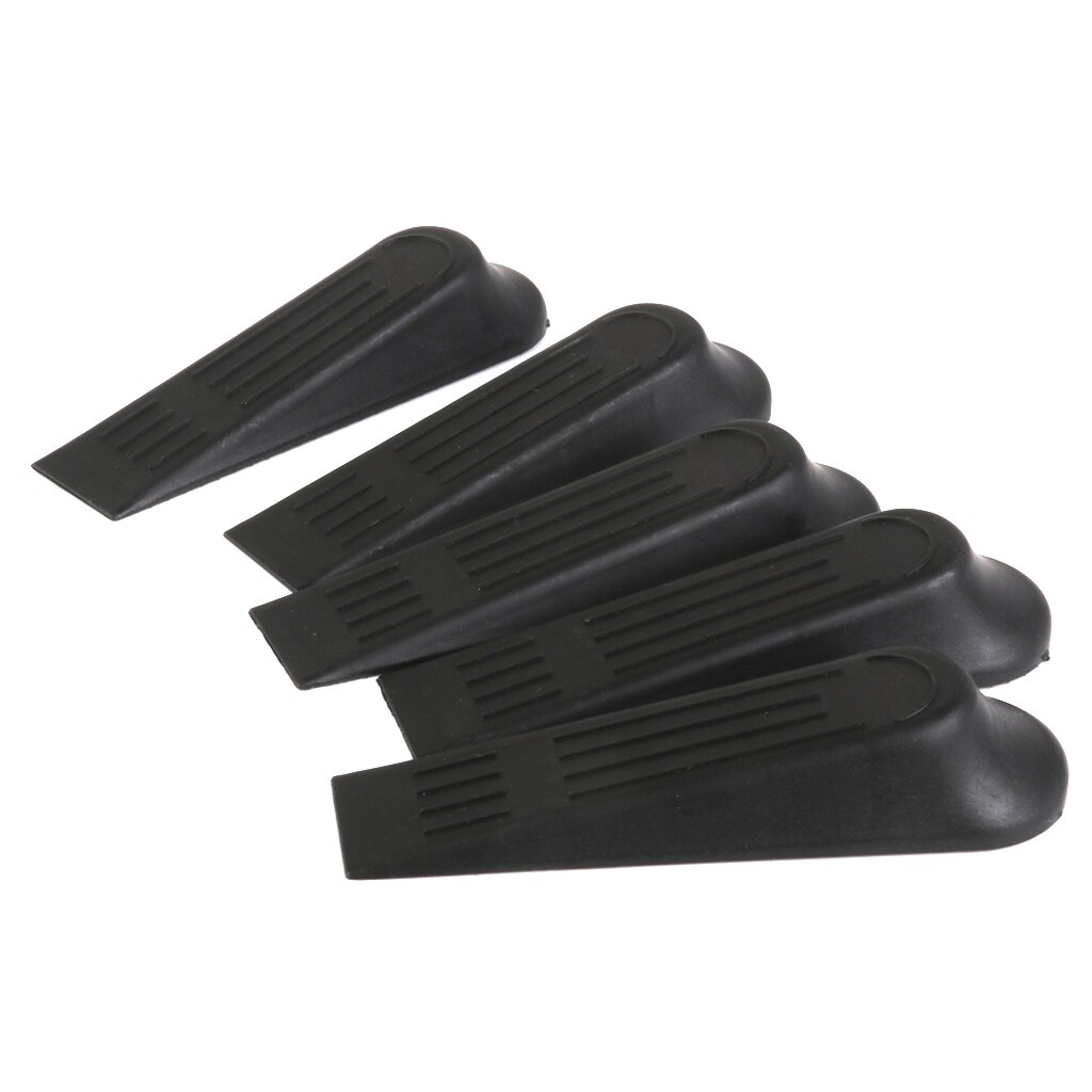 Butoir de porte fenêtre en plastique noir, 5 pièces, cales bloc de blocage, bureau à domicile