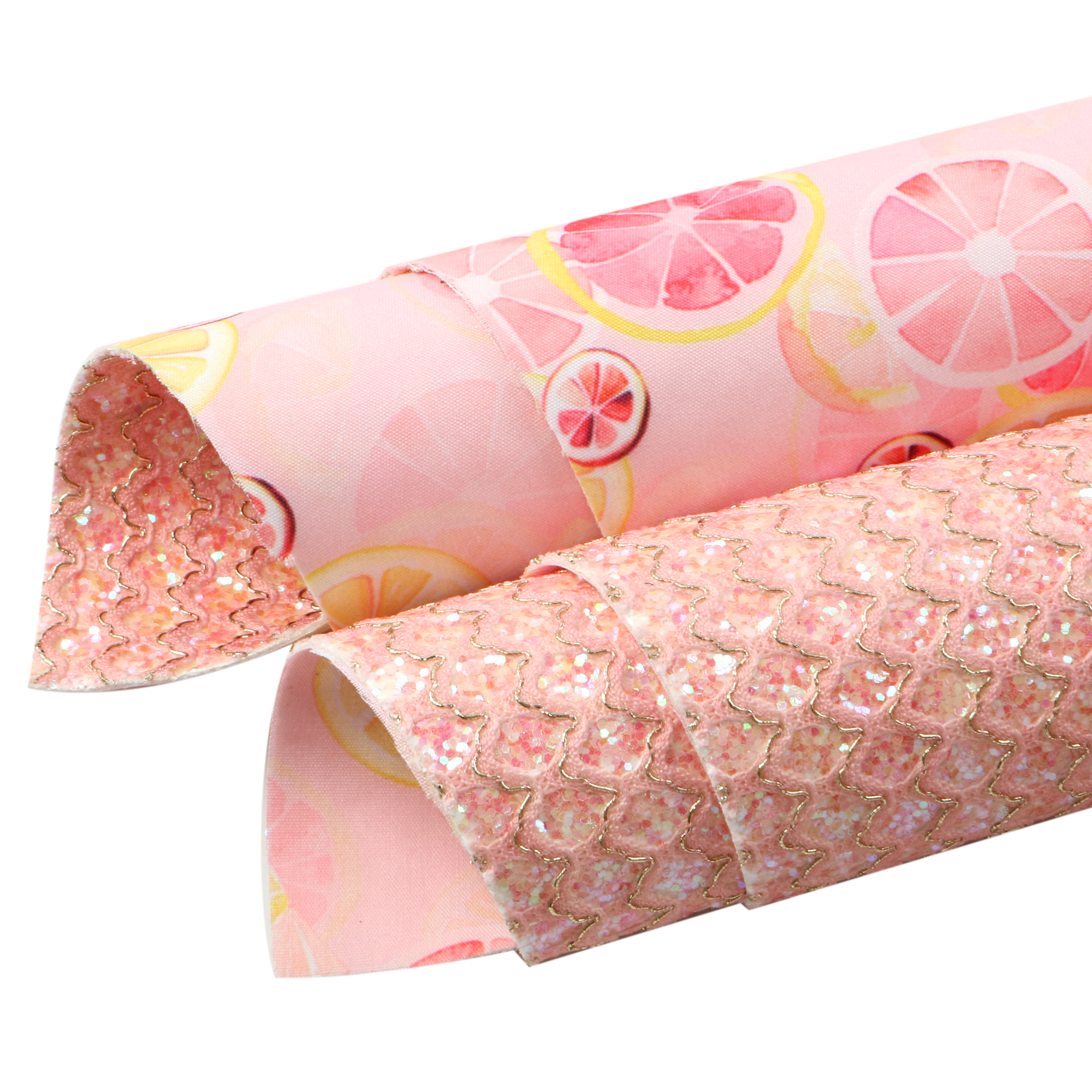 Fruit Series Faux Leather Sheets Double-side Poly Cotton Fabric For Bow-knot Bags Wallet Earring Scrapbook DIY,1Yc20027: 1145138001