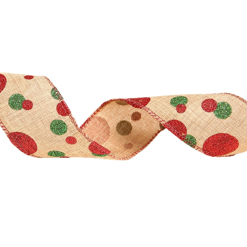 10 rolek rustykalna juta świąteczna wstążka z kreskówkowym łoś nadruk płatek śniegu dla majsterkowiczów prezent rzemiosła zawijanie dekoracje na choinkę: 5