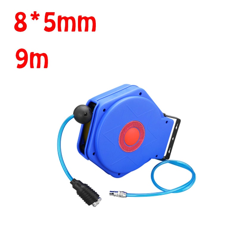 8*5mm 9m Automotive Air Hose Reel Pneumatic Hose PU Tube OD 8MM ID 5MM Automatic Retractable Reel Telescopic Drum Hose