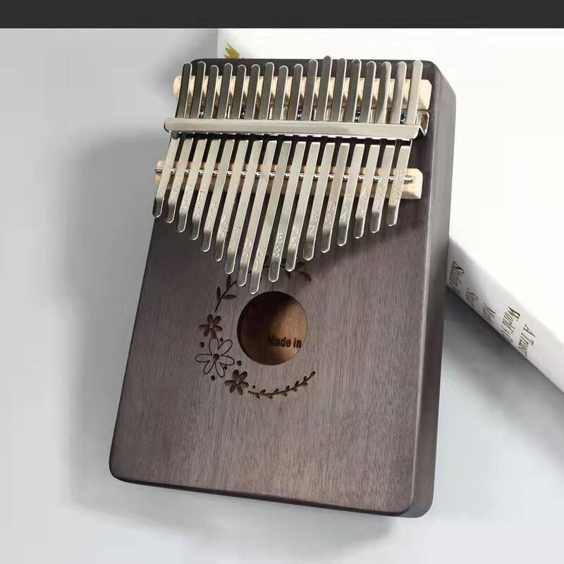 Single Board African Calimba 17 Keys Thumb Piano Retro Deer Mahogany Teclado With Tuning Hammer Mbira Musical Instrument Kalimba