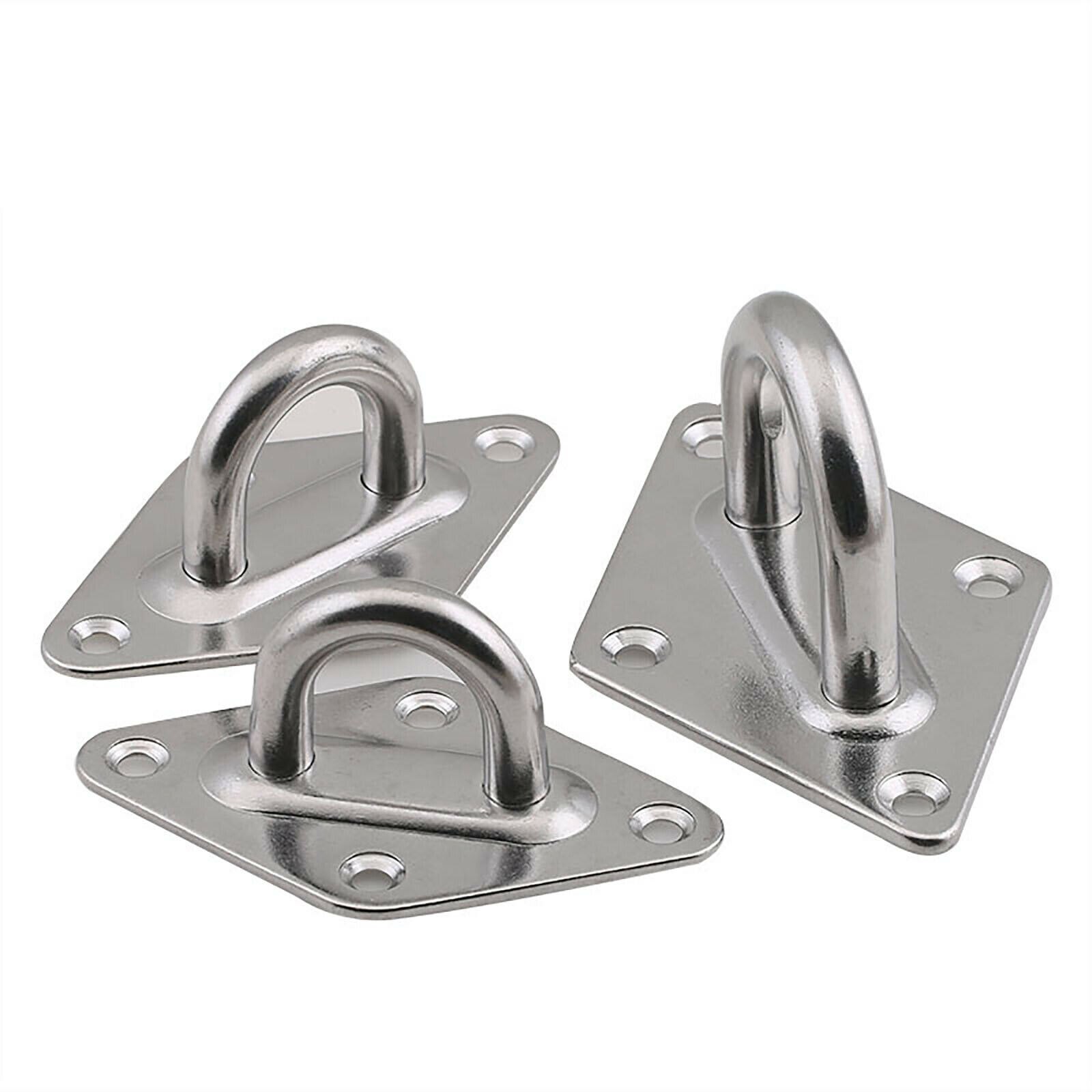 1Pcs Pad Eye Plate Staple 304 Stainless Steel Ring Hook Loop U-Shaped Screws For Boat Hammock M5 M6 M8 M10 M12