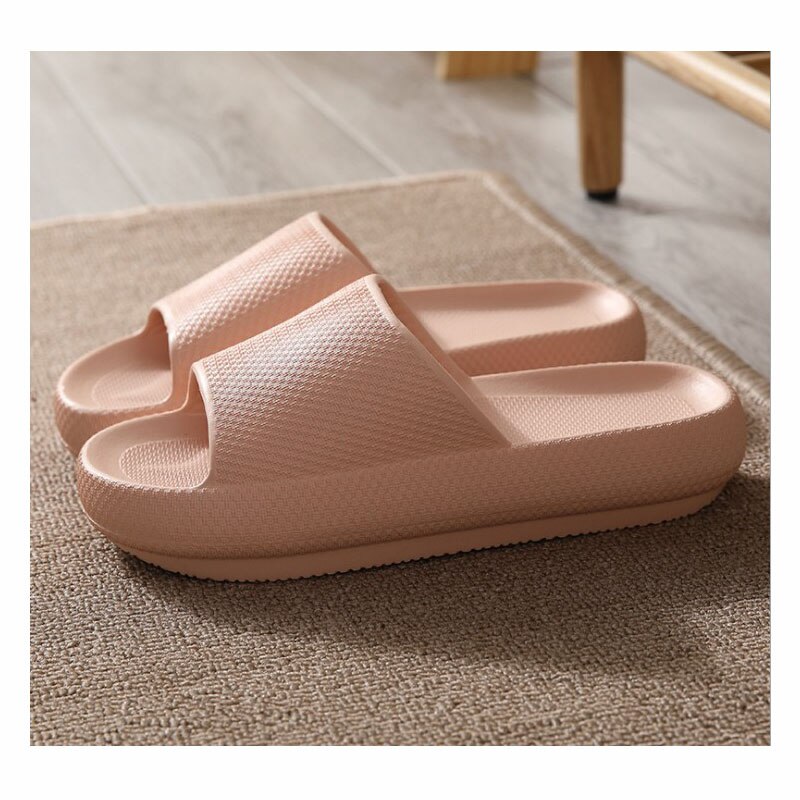 Unisex Bathroom Slidder Light Weight Comfy Indoor Slippers Man and Woman Summer Footwear: Dark pink / 39-40