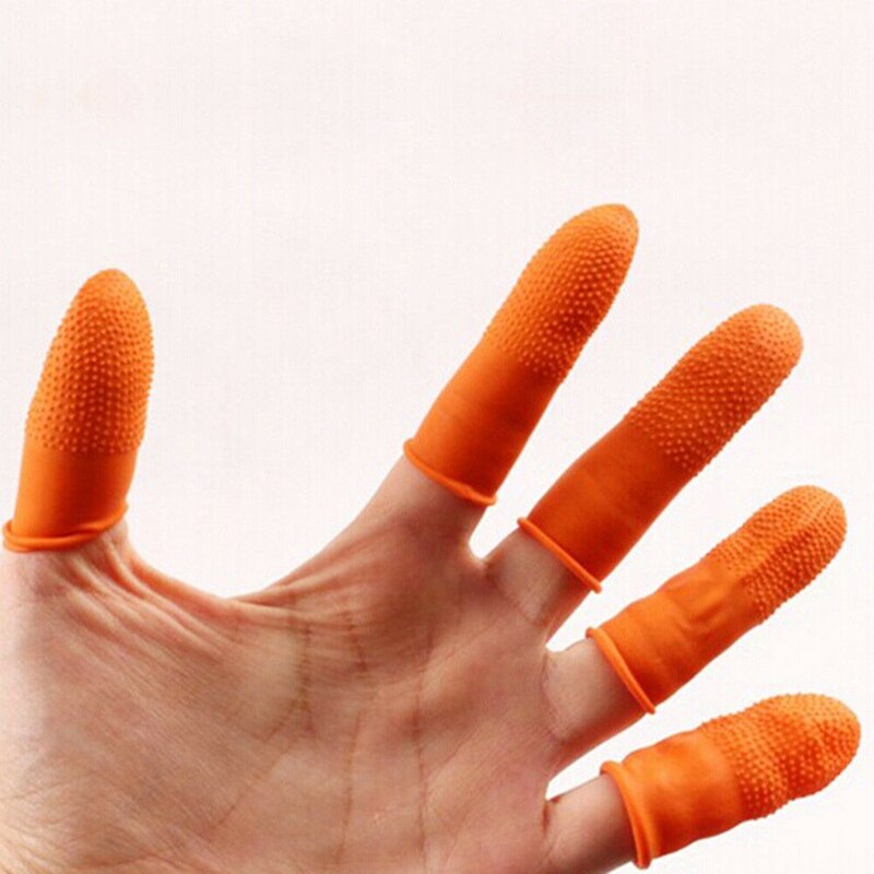 400 stk / sæt latex fingre hætter skridsikker finger beskytter ærme dæksel varmebestandig finger dæksel til madlavning grillværktøj