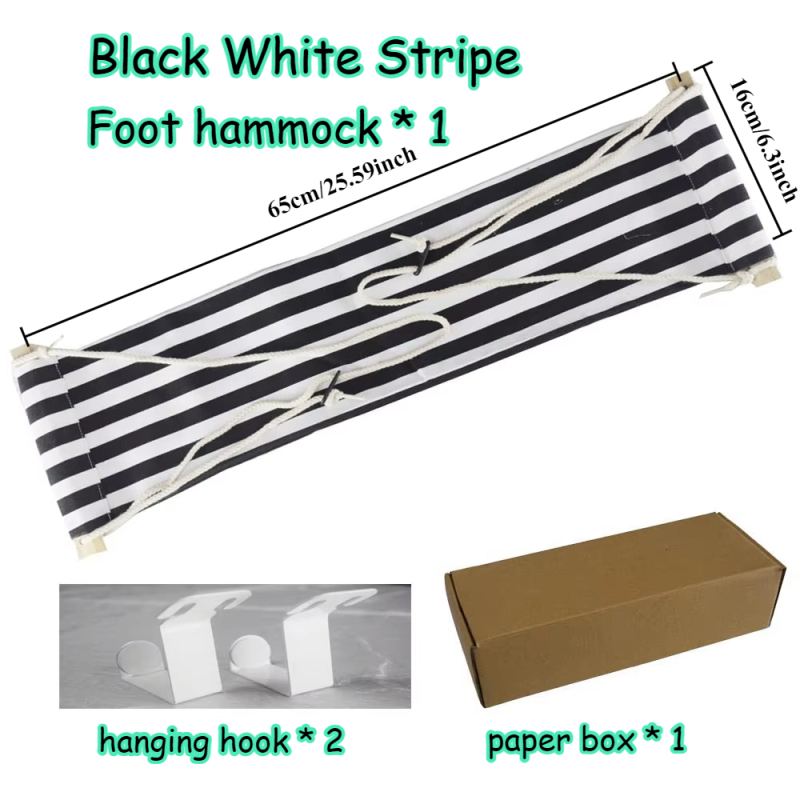 Portable Foot Hammock Desk Rest Foot Hanger Hanging Adjustable Resting Table Legs Swingable Foots Pedals For Office Home Camping: Azul