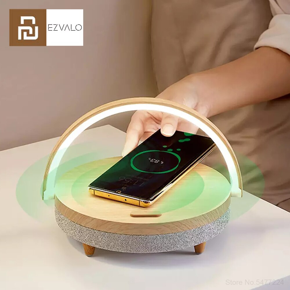 Youpin Ezvalo Draadloze Opladen Muziek Bureaulamp Drie-Speed Dimmen Bluetooth 5.0 Speaker Type-C Opladen Telefoon Houder