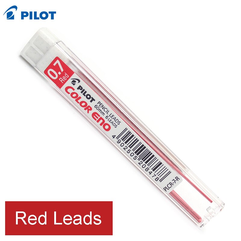 Pilot COLOR ENO Mechanical Pencil 0.7mm 8 Colors Writing Drawing Sketching Pencils Japanese School Supplies HCR-197: Red Leads