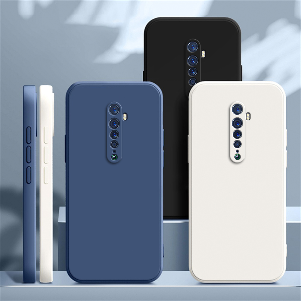 Funda Original para OPPO Reno 2 2F 2Z, protección de cámara, cuadrada, de silicona líquida Reno2, suave, de lujo, ultrafina, a prueba de golpes