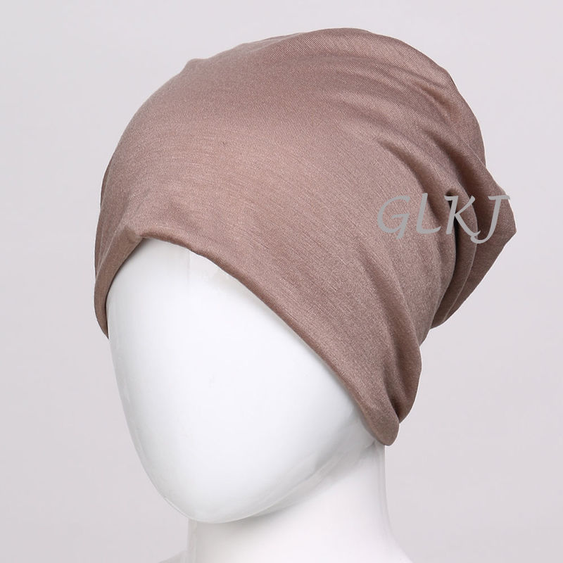 Unisex kvinder mænd strik vinter varm ski hæklet slouch hat hue hue oversize: Khaki