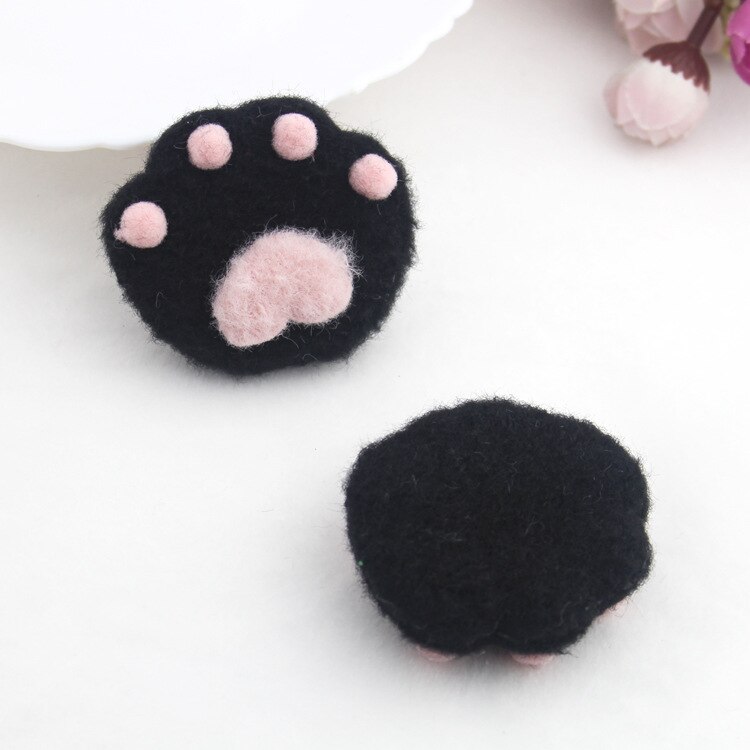 10 stuks/partij pluchen kattenpootprint gewatteerde patches voor kindersokken, tassen, handschoenen en accessoires