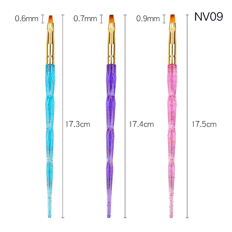 Pinceau à ongles 3 pièces/ensemble, stylo de peinture pour Nail Art, brosse pour Gel UV, Salon de beauté, à usage domestique: HQ16790