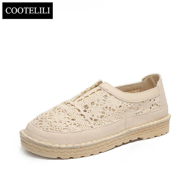 Cootelli-mocassins Oxford pour femmes, bout rond, respirants, plats, collection sans lacet
