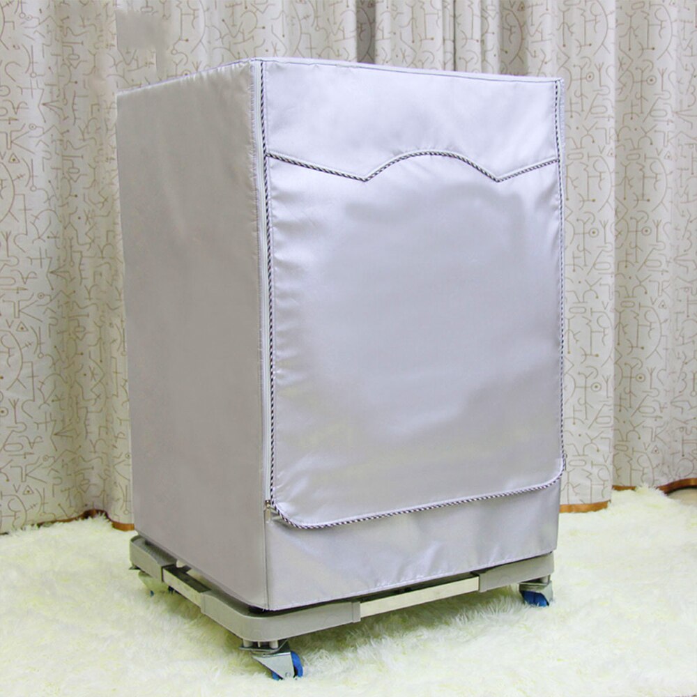 Home Roller Washing Machine Cover Modern Simple Oxford Cloth Dryer Waterproof Dustproof Hood Silver-coated Sunscreen Decoration