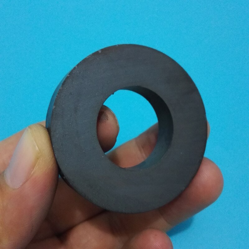 Aimant permanent en ferrite | 4 pièces D50 * 10mm, trou de 25mm température de travail-40 à + 220 Celsius, anneau permanent, aimant de haut-parleur