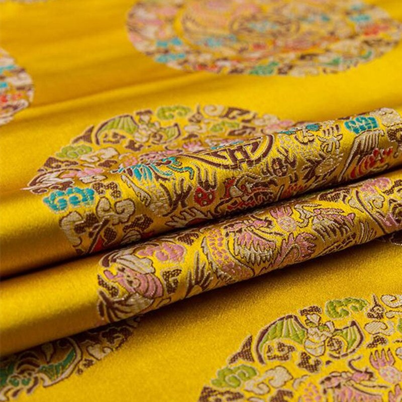 1 Yard chinois traditionnel soie brocart tissu Cheongsam vêtements Costume robe soie tache tissu
