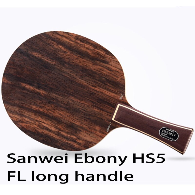 Original Sanwei Ebony H5S H7S table tennis blade carbon blade table tennis racket ping pong game: H5S FL long handle