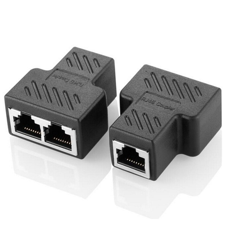 1 Auf 2 Port LAN Splitter - Ethernet Adapter Für Doppelte Anschlüsse