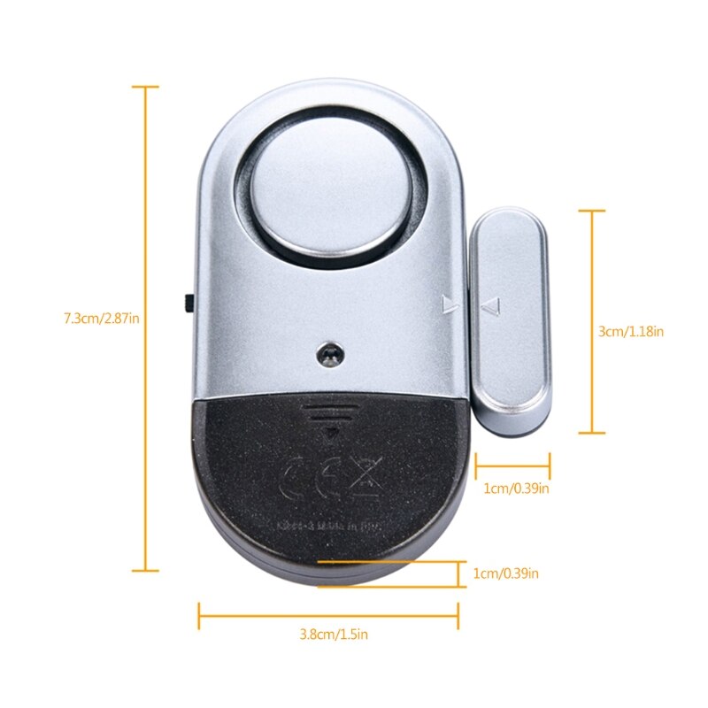 Window Door Alarm Safe Entry Sensor 125dB Home Safety Alert for Kids Elders 53CC