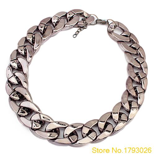 Women Europe and the United States Stylish all-match Shiny thick Choker necklace 4TFF