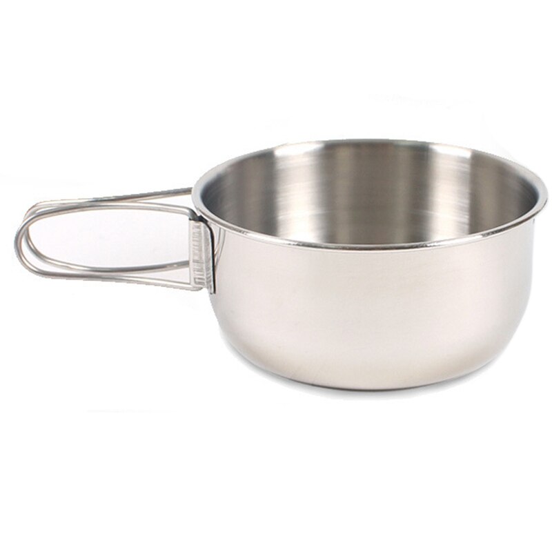 4 Pçs/set Tigela 500Ml de Aço Inoxidável Ao Ar Livre Panelas Talheres Panelas para Camping Caminhadas Pesca Viagem Piquenique