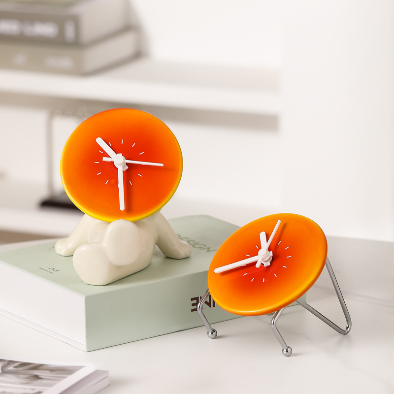 Home Klok Pop Woonkamer Desktop Klok Kalender Decoratieve Decoratie Licht Luxe Eenvoudige En Creatieve Woondecoratie