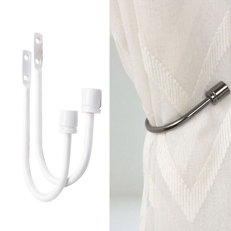 Metal Curtain Hold Backs Strong Arm Style Holdbacks Ties U-Shaped Drape Ties Q84D: W