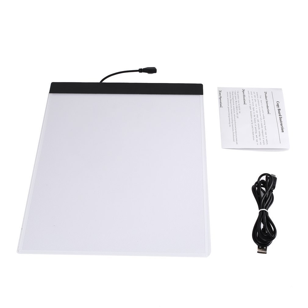 K02 A4 Paper Size Copying Board Ultra Thin LED Luminous Painting Sketch Pad USB Portable Art Tracking Writing Light Panel