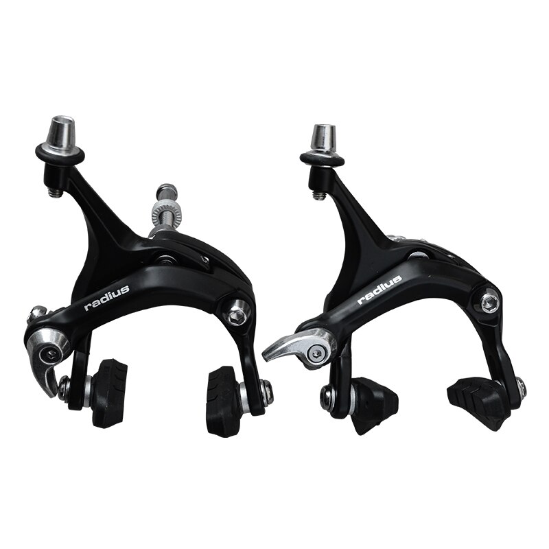 Radius Fixed Gear bike Road Bike Dual Pivot Calipers Bicycle Brake Racing Aluminum Side Pull Caliper Front Rear With Brake Pads: black