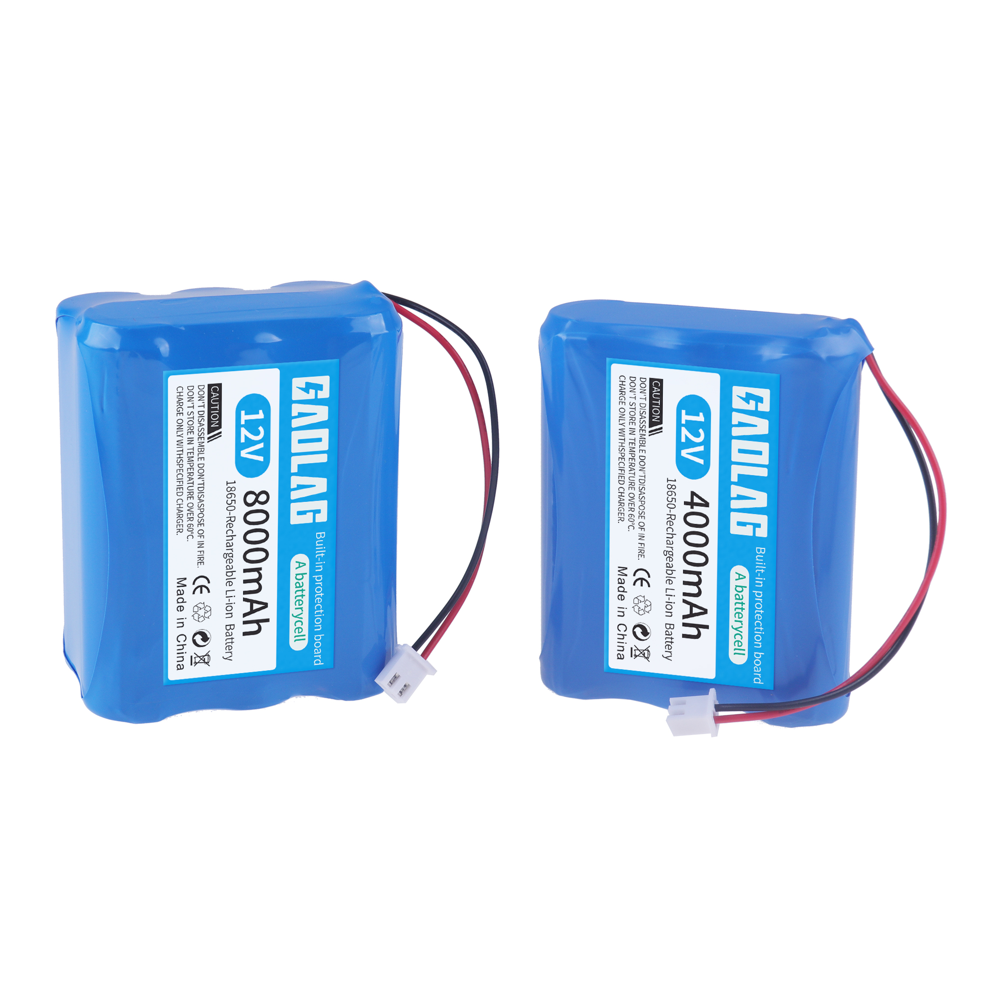 3.7V 7.4V 11.1V 12V 18650 6800mAh with wires Lithium ion rechargeable battery with PCB for Bluetooth Speaker Solar headlights