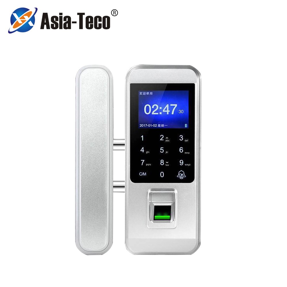 Fingerprint electronic door lock Office single/double door password lock fingerprint touch lock access control system
