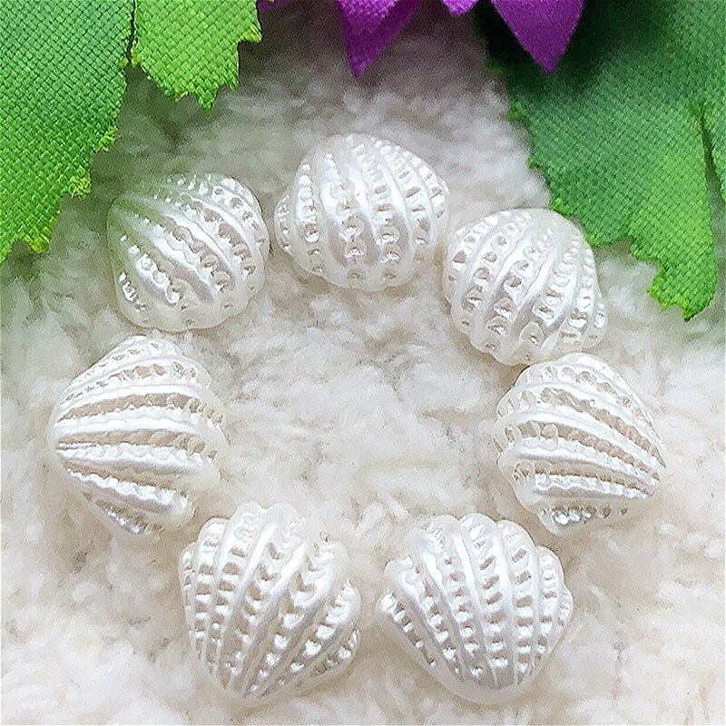 30Pcs 11Mm Ab Hars Shell Plaksteen Bruiloft Diy Knop Ambachten: White-30pcs