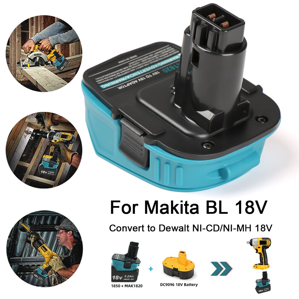 Li-Ion Batterij Adapter Converter Voor Makita Bl 18V Omzetten Naar Dewalt NI-CD/Ni-Mh 18V Power Tool Adapter stroom Converter